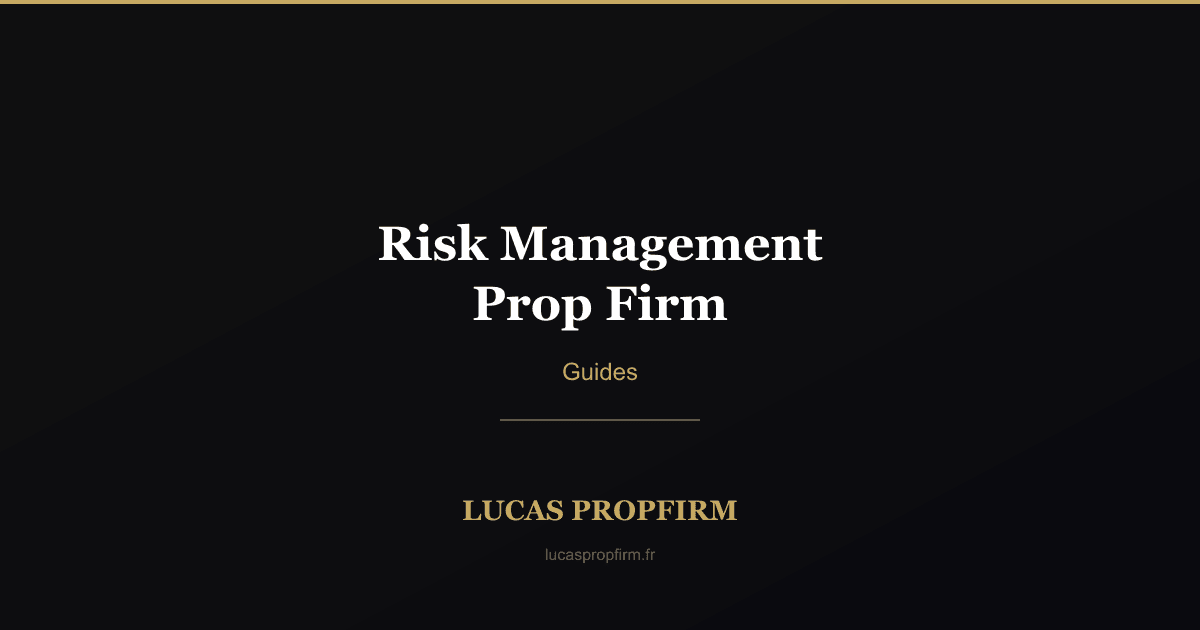 Prop Manager Risk management prop firm : méthode et calcul
